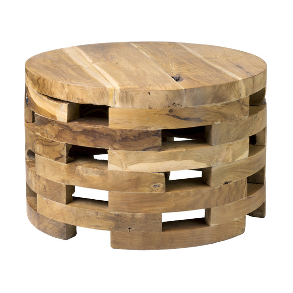 Joss & Main Ramon Solid Wood Drum Coffee Table & Reviews Wayfair